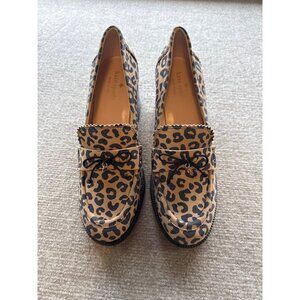 Kate Spade Hattie Leopard Print Loafers With Block Heel Womens Size 9.5 US / 40.